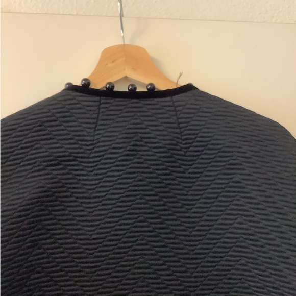 NWT $1498 Tory Burch Chevron Quilted Jacquard Beaded Coat size 0 XXS Lagenlook - Picture 9 of 9